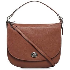 Coach Leather Turnlock Hobo